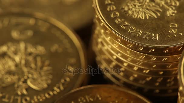 Stack Coins Money Concept Dolly Shot — Stock Video