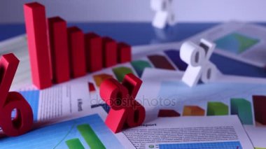 Faiz oranı, iş ve ekonomi kavramı. Dolly vurdu.