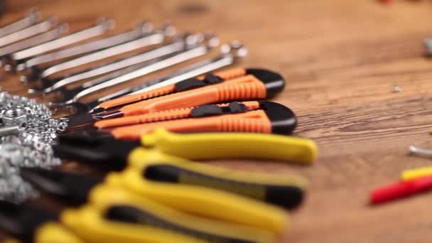 Tools Construction Equipment Concept — Stock Video