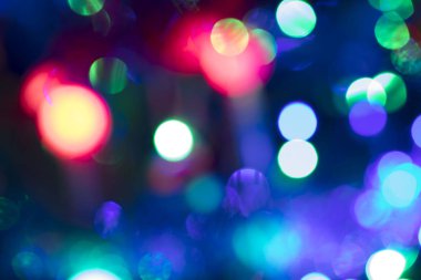 Soyut çok renkli bokeh ışıklar. Casino veya disco Tema arka plan.