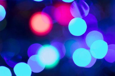 Soyut çok renkli bokeh ışıklar. Casino veya disco Tema arka plan.