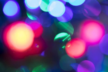 Soyut çok renkli bokeh ışıklar. Casino veya disco Tema arka plan.