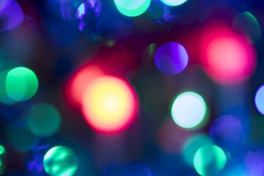 Soyut çok renkli bokeh ışıklar. Casino veya disco Tema arka plan.