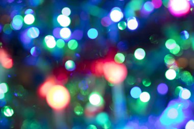 Soyut çok renkli bokeh ışıklar. Casino veya disco Tema arka plan.