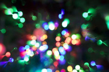 Soyut çok renkli bokeh ışıklar. Casino veya disco Tema arka plan.