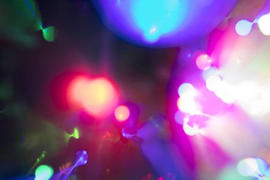 Soyut çok renkli bokeh ışıklar. Casino veya disco Tema arka plan.