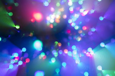Soyut çok renkli bokeh ışıklar. Casino veya disco Tema arka plan.