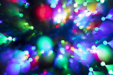 Soyut çok renkli bokeh ışıklar. Casino veya disco Tema arka plan.