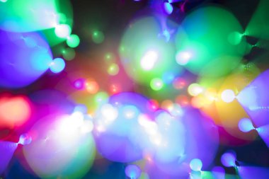 Soyut çok renkli bokeh ışıklar. Casino veya disco Tema arka plan.