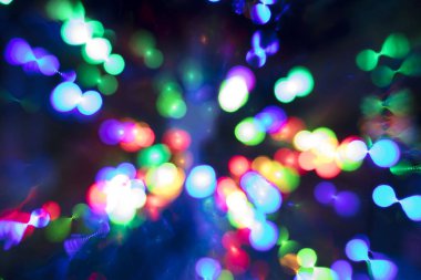 Soyut çok renkli bokeh ışıklar. Casino veya disco Tema arka plan.