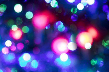 Soyut çok renkli bokeh ışıklar. Casino veya disco Tema arka plan.