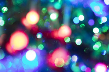 Soyut çok renkli bokeh ışıklar. Casino veya disco Tema arka plan.