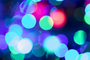 Soyut çok renkli bokeh ışıklar. Casino veya disco Tema arka plan.