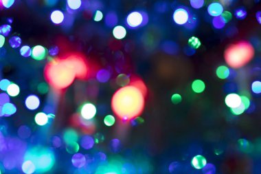 Soyut çok renkli bokeh ışıklar. Casino veya disco Tema arka plan.