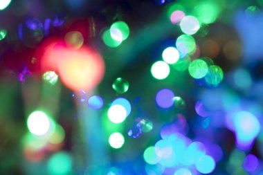 Soyut çok renkli bokeh ışıklar. Casino veya disco Tema arka plan.