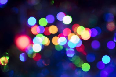 Soyut çok renkli bokeh ışıklar. Casino veya disco Tema arka plan.