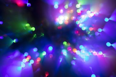 Soyut çok renkli bokeh ışıklar. Casino veya disco Tema arka plan.