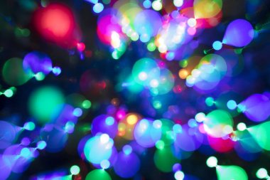 Soyut çok renkli bokeh ışıklar. Casino veya disco Tema arka plan.