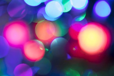 Soyut çok renkli bokeh ışıklar. Casino veya disco Tema arka plan.