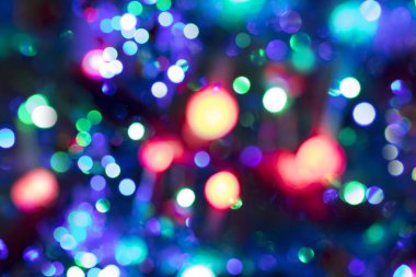 Soyut çok renkli bokeh ışıklar. Casino veya disco Tema arka plan.