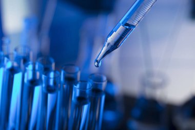 Bilim kavramı arka plan. Laboratuvar cam kompozisyon.