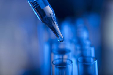 Bilim kavramı arka plan. Laboratuvar cam kompozisyon.