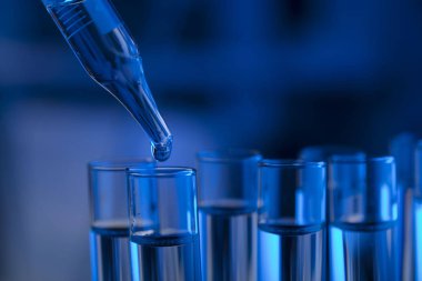 Bilim kavramı arka plan. Laboratuvar cam kompozisyon.