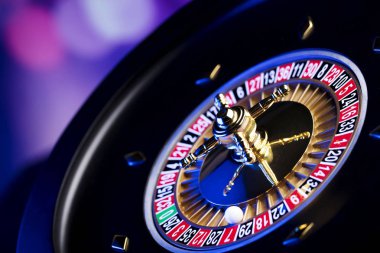 Casino Tema. Kumar Oyunları. Rulet tekerleği closeup.