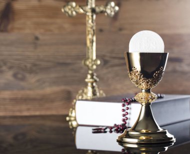 Komünyon. Katolik Tema. Katolik tatil Paskalya.