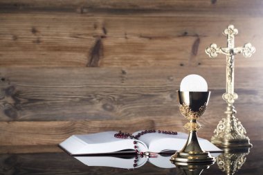 Komünyon. Katolik Tema. Katolik tatil Paskalya.