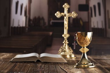 Komünyon. Katolik Tema. Katolik tatil Paskalya.