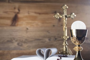 Komünyon. Katolik Tema. Katolik tatil Paskalya.