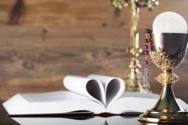 Komünyon. Katolik Tema. Katolik tatil Paskalya.