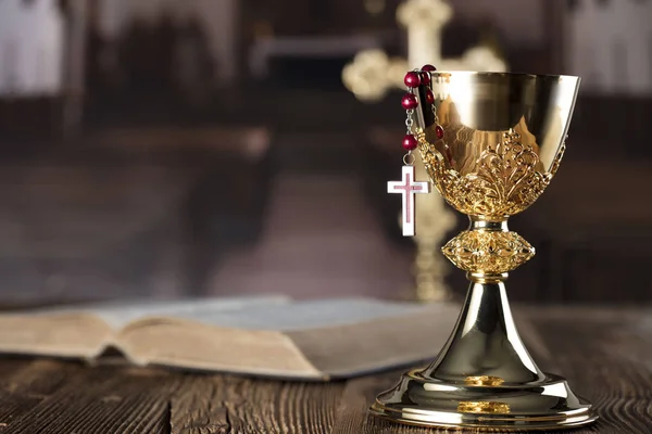 Heilige Kommunion Katholisches Thema Katholische Feiertage Ostern — Stockfoto
