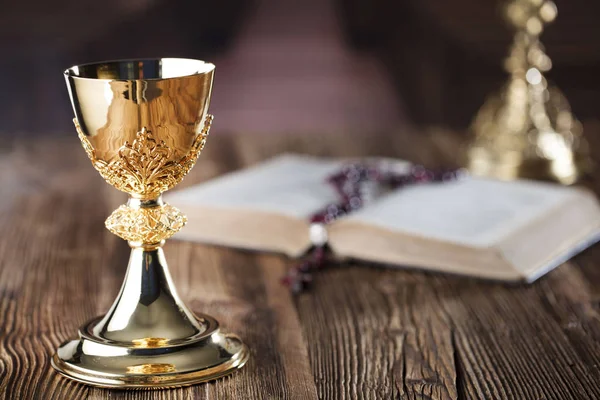 Santa Comunione Tema Cattolico Feste Cattoliche Pasqua — Foto Stock