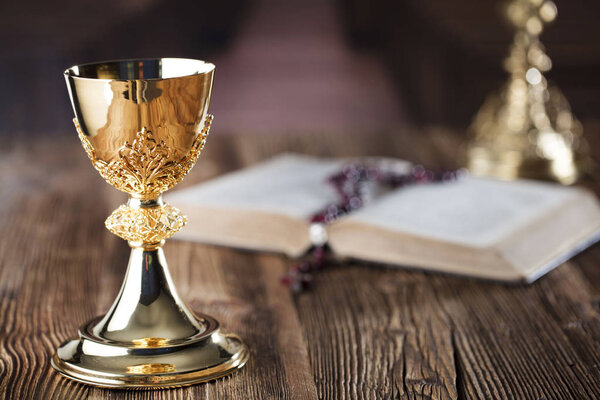 Holy communion. Catholic theme. Catholic holidays  Easter.