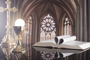 Komünyon. Katolik Tema. Katolik tatil Paskalya.