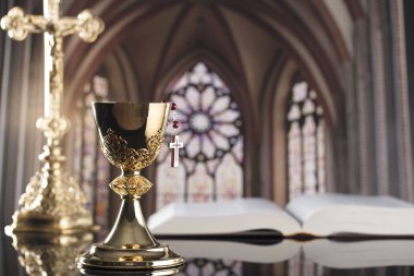 Komünyon. Katolik Tema. Katolik tatil Paskalya.