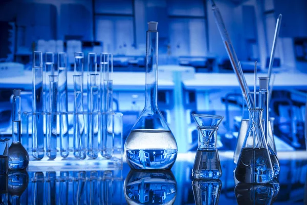 Laborinnenraum Laborgeräte Glasbecher Wissenschaftskonzept — Stockfoto