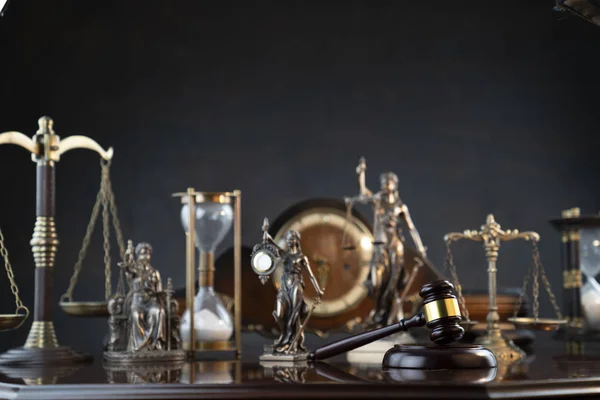 Lady Justice with balance scale and judge gavel, symbols of law