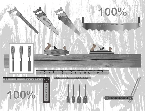 Возьмите лучший инструмент и сделать шедевр из дерева — стоковый вектор