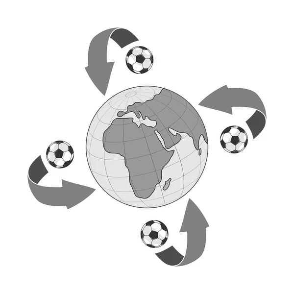 Piłka nożna, jednocząc na całym świecie — Wektor stockowy