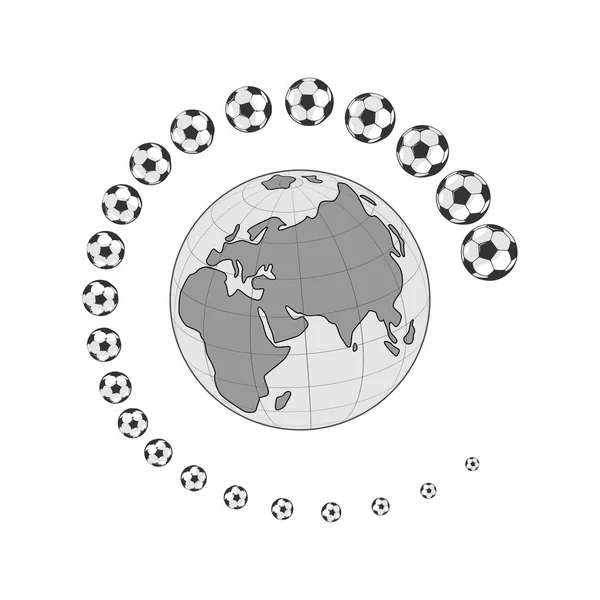 Fußball, der die ganze Welt vereint — Stockvektor