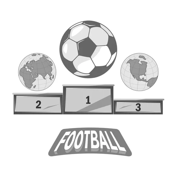 Eine Reihe Von Accessoires Zum Fußballspielen Gibt Einen Ball Und — Stockvektor