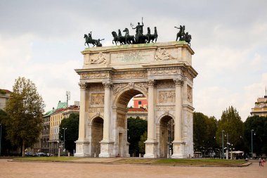 Arch barış sempione Parkı, milan, lombardy, İtalya