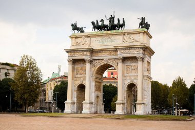 Arch barış sempione Parkı, milan, lombardy, İtalya