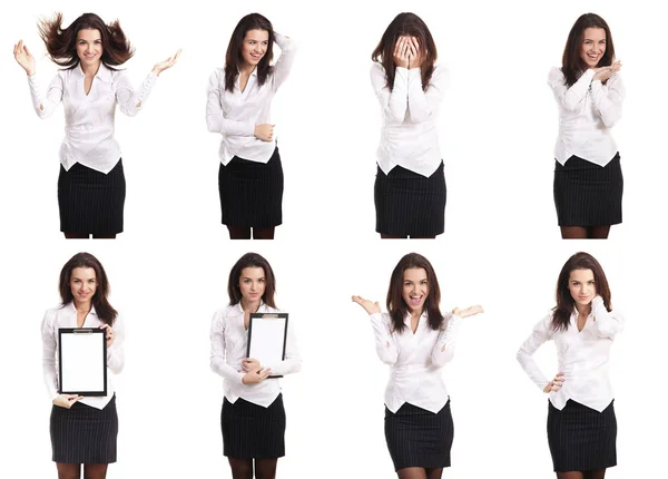 Collection portraits of a beautiful business woman — Stock Photo, Image