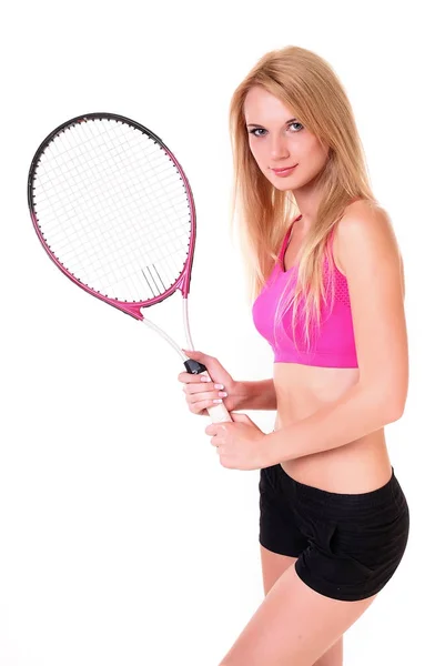 Женский теннисистский портрет — стоковое фото