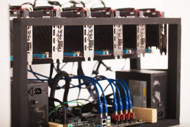 Ev araştırma grubu bitcoin ve cryptocurrency para için. GPU (Video