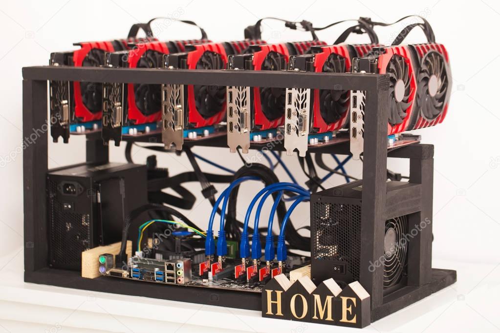 Working graphic video cards for e-currency. Computer for Bitcoin